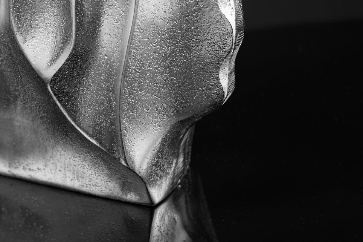 Vase LIQUID 25cm Hammerschlageffekt silber