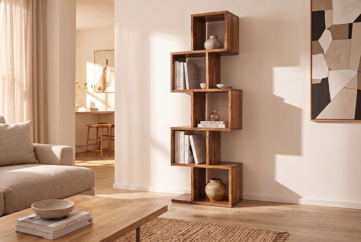 Shelf MAKASSAR 150cm sheesham wood brown