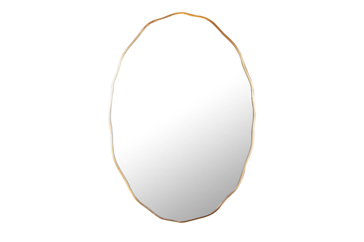 Wandspiegel ELEGANCIA 100cm oval Paulownia Holz gold