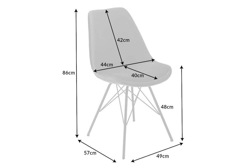 Chair SCANDINAVIA MEISTERSTÜCK velvet grey