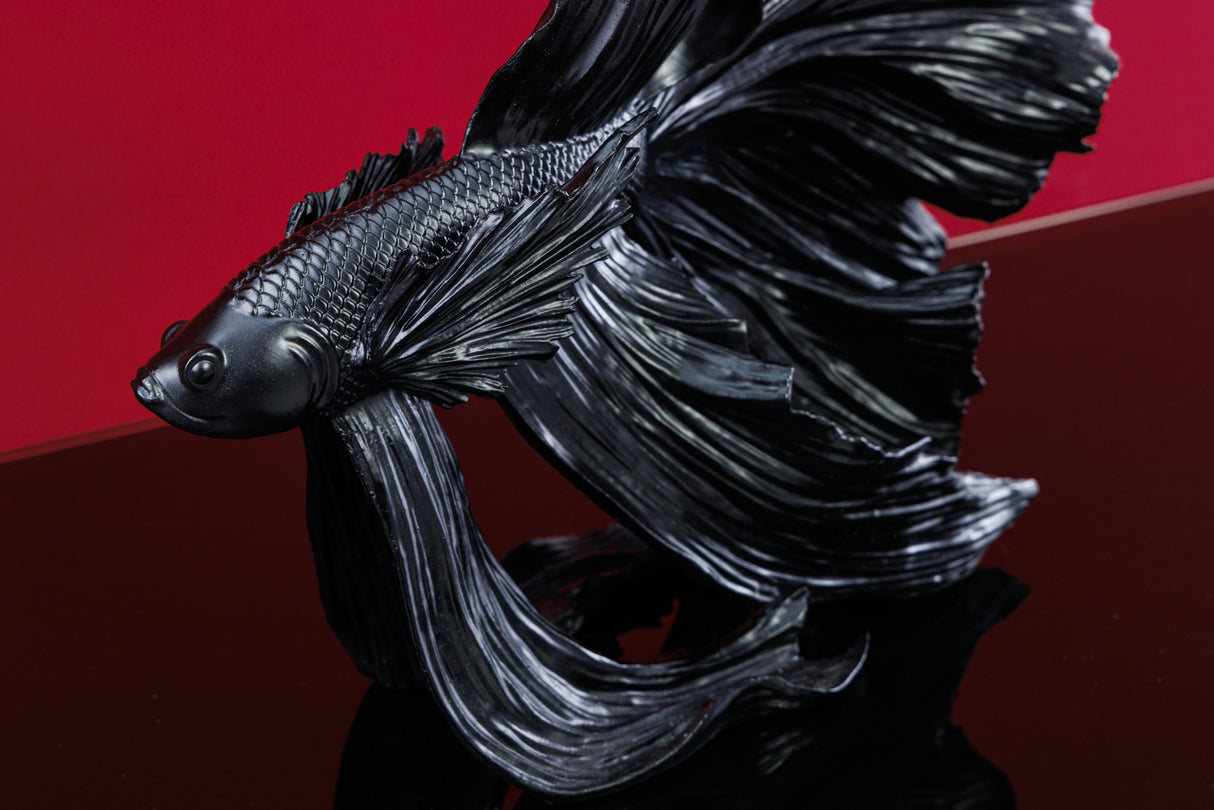 Decoration fish CROWNTAIL 35cm polyresin black