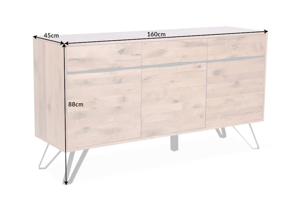 Sideboard LIVING EDGE 160cm Wildeiche