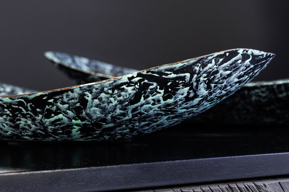 Schale ORIENT 35-45cm 2er Set Hammerschlageffekt gold mit Patina