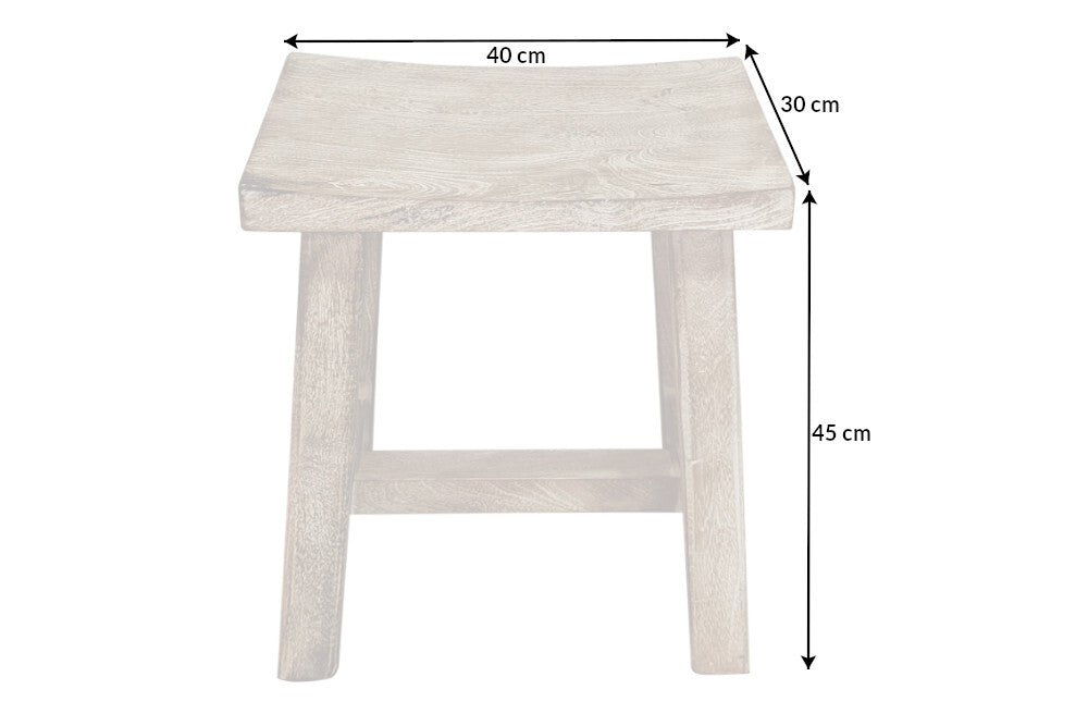 Stool FINCA 40cm mango natural beige