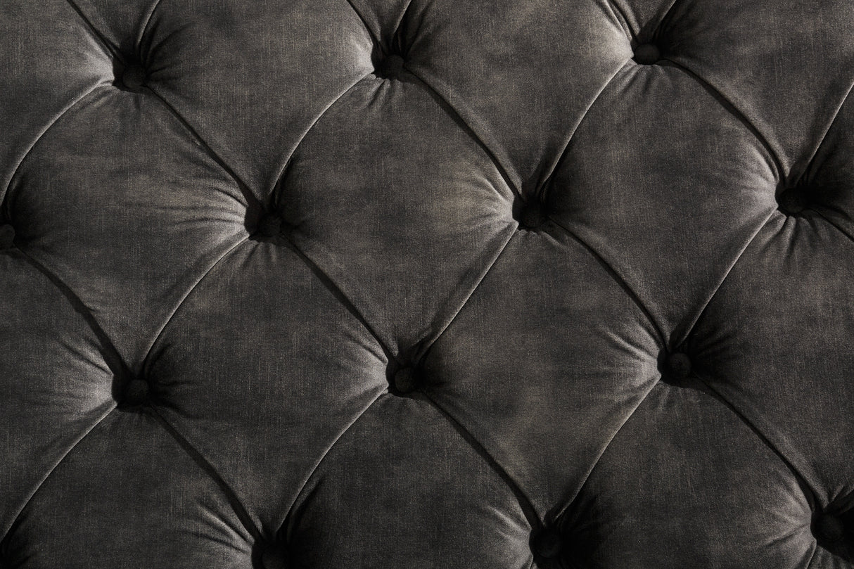 Bed PARIS CHESTERFIELD 180x200cm velvet olive grey