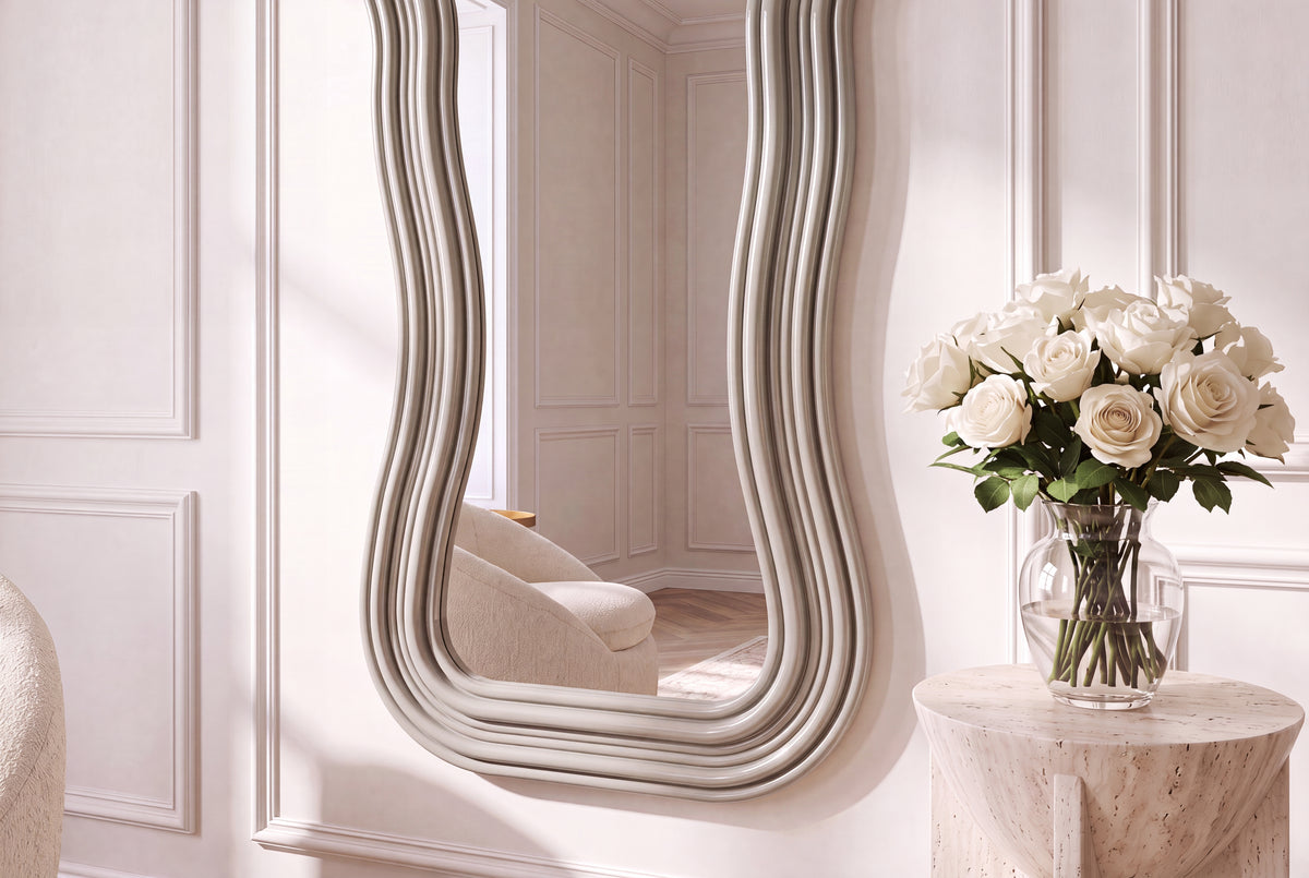 Wall mirror ALICE II 100cm greige