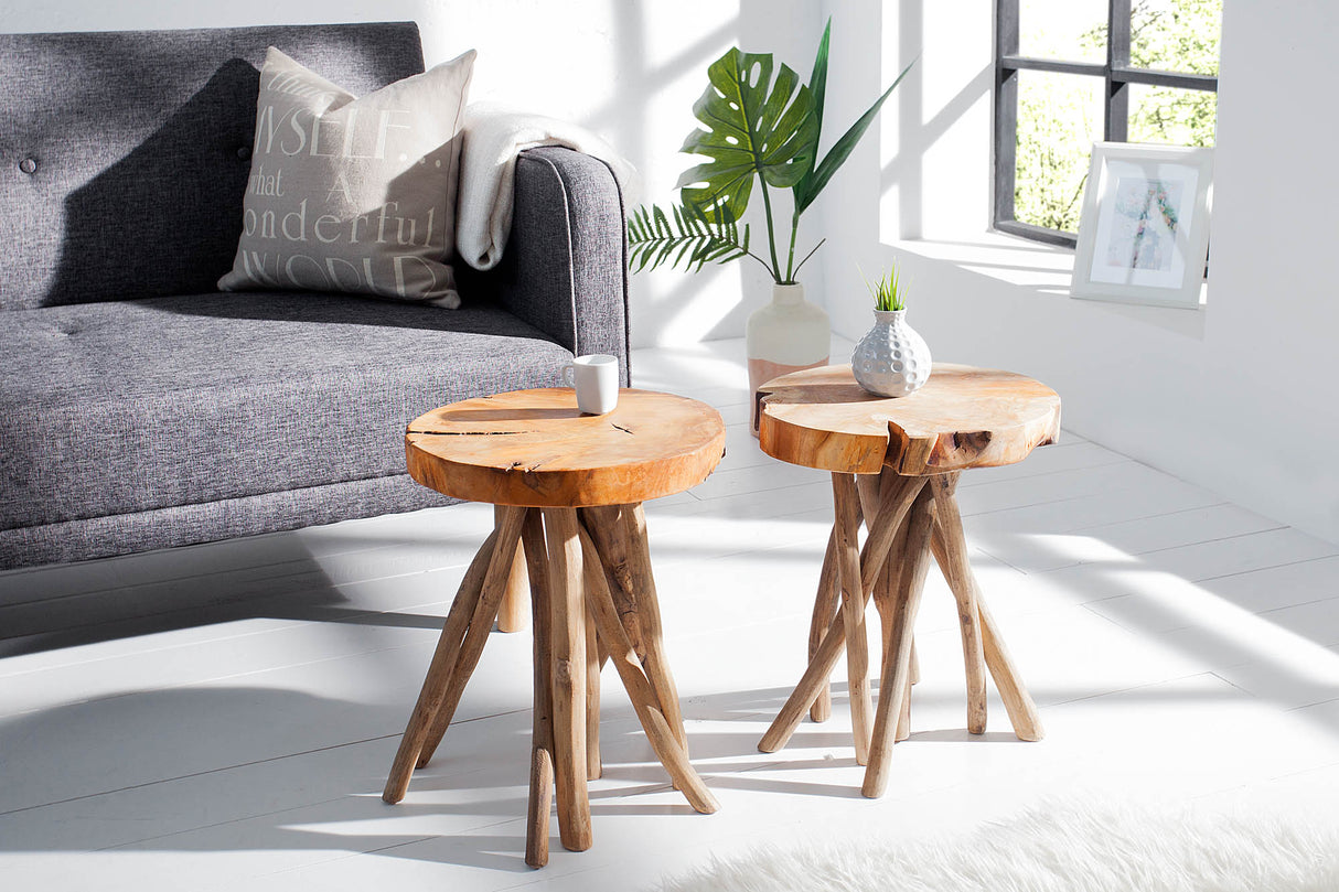 Beistelltisch ROOT 45cm massives Teakholz