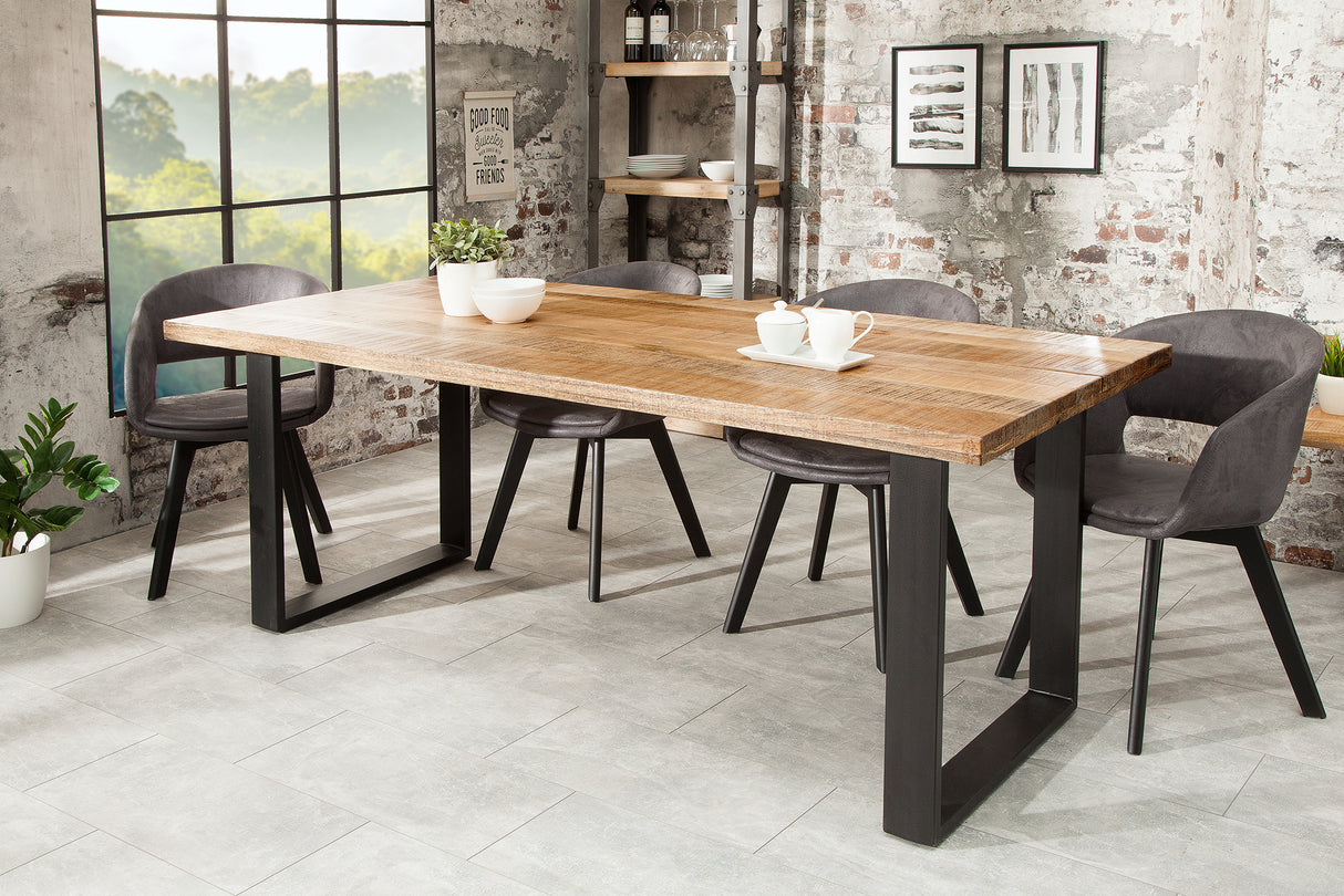 Dining table IRON CRAFT 180cm U-legs mango wood natural