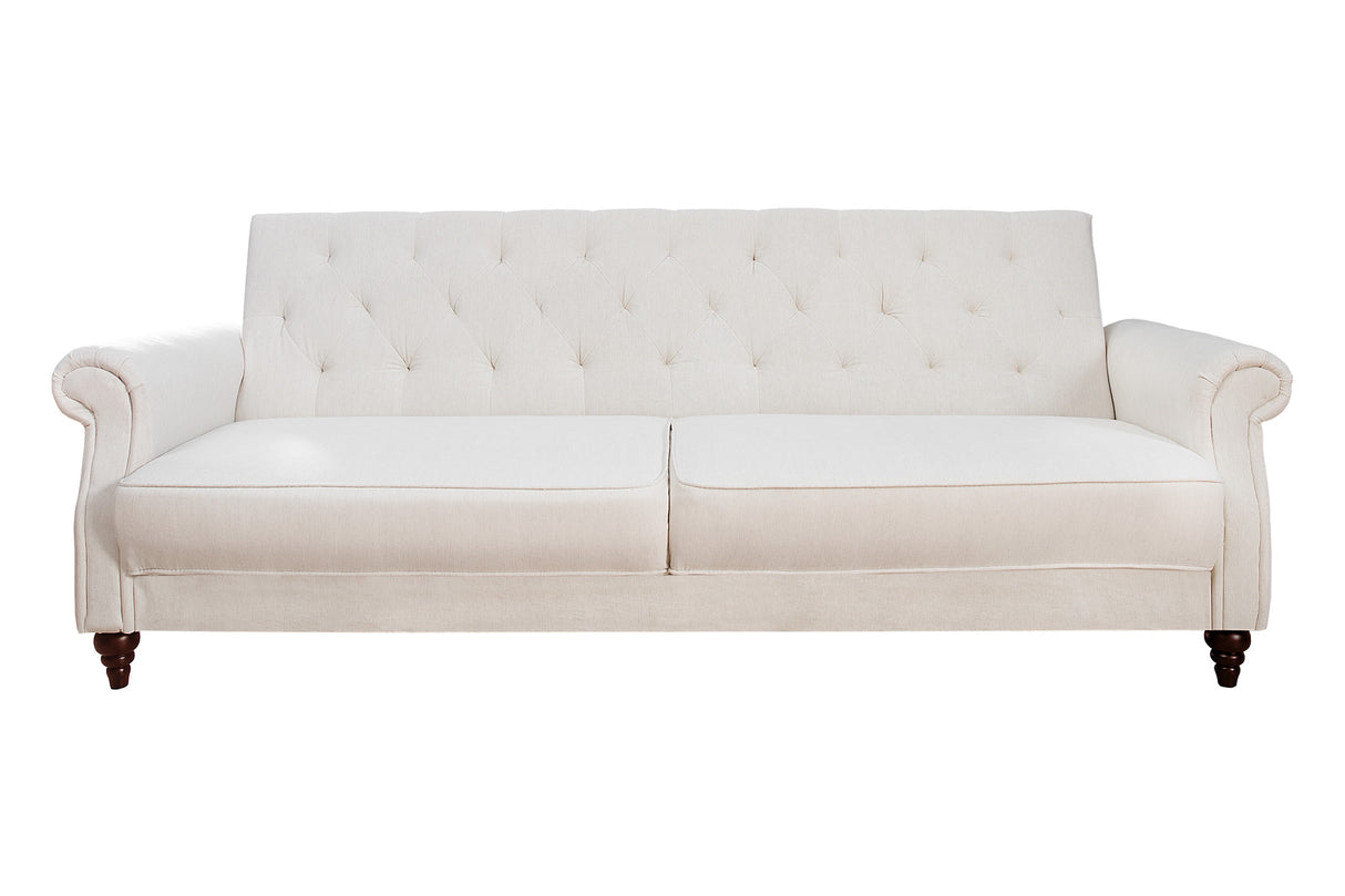 Schlafsofa MAISON BELLE AFFAIRE 220cm Strukturstoff natur