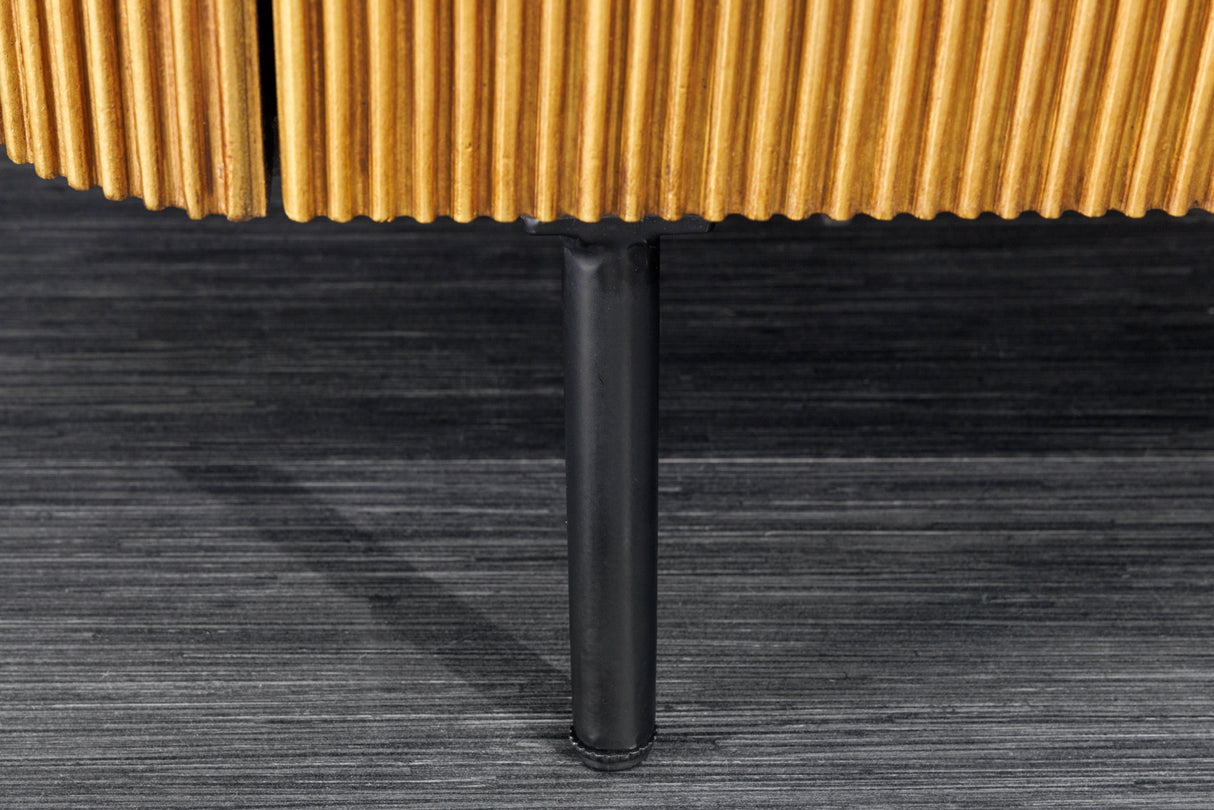 TV-Board VENEZIANO 160cm Mangoholz und Marmorplatte