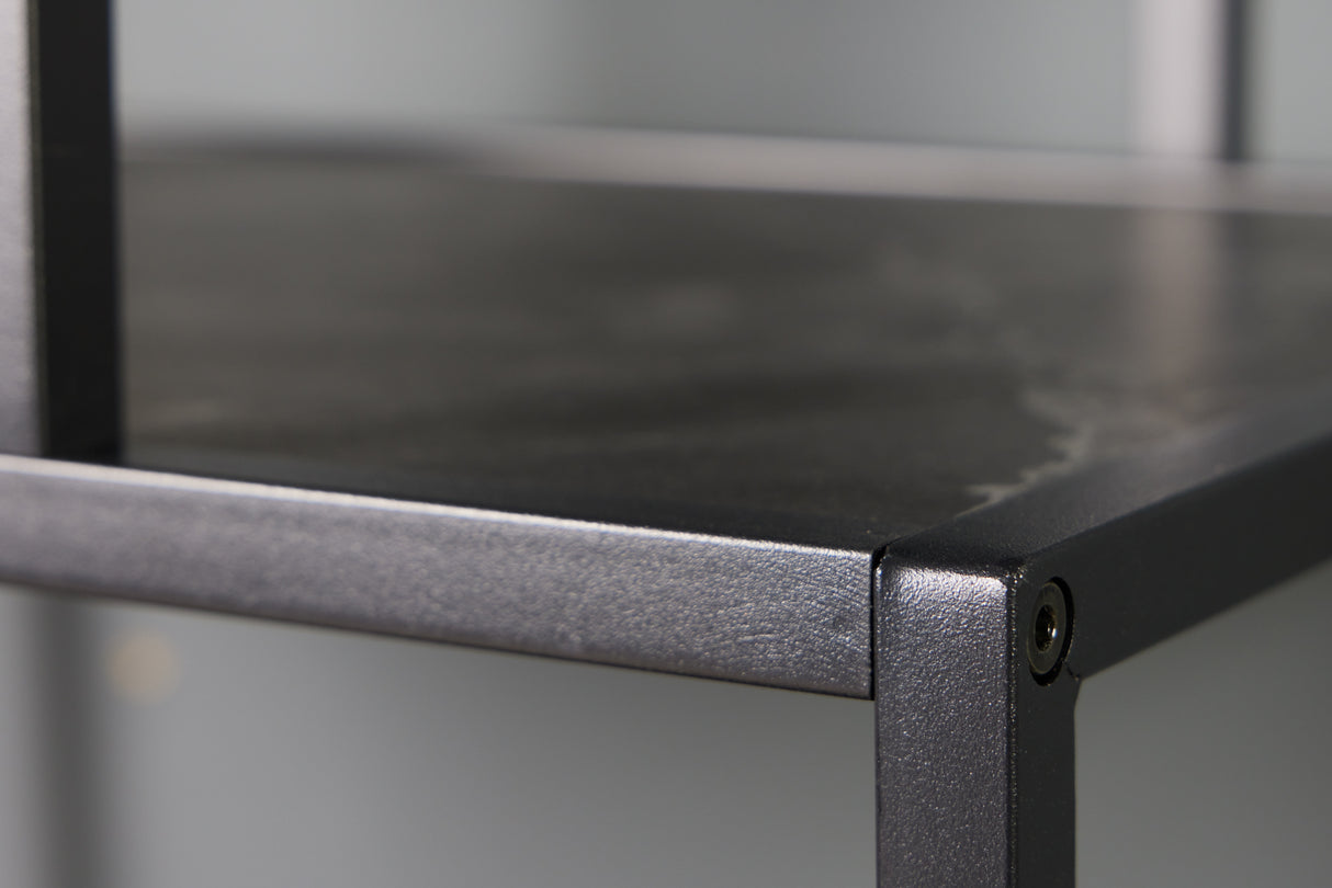 Wall shelf SLIM LINE 75x90cm marble look anthracite