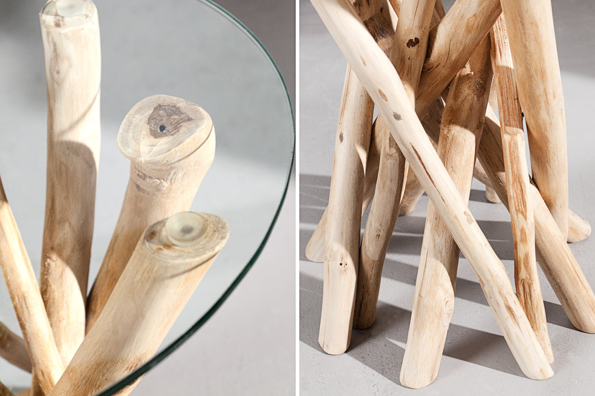 Glass plate Ø 40cm round for side tables tempered glass