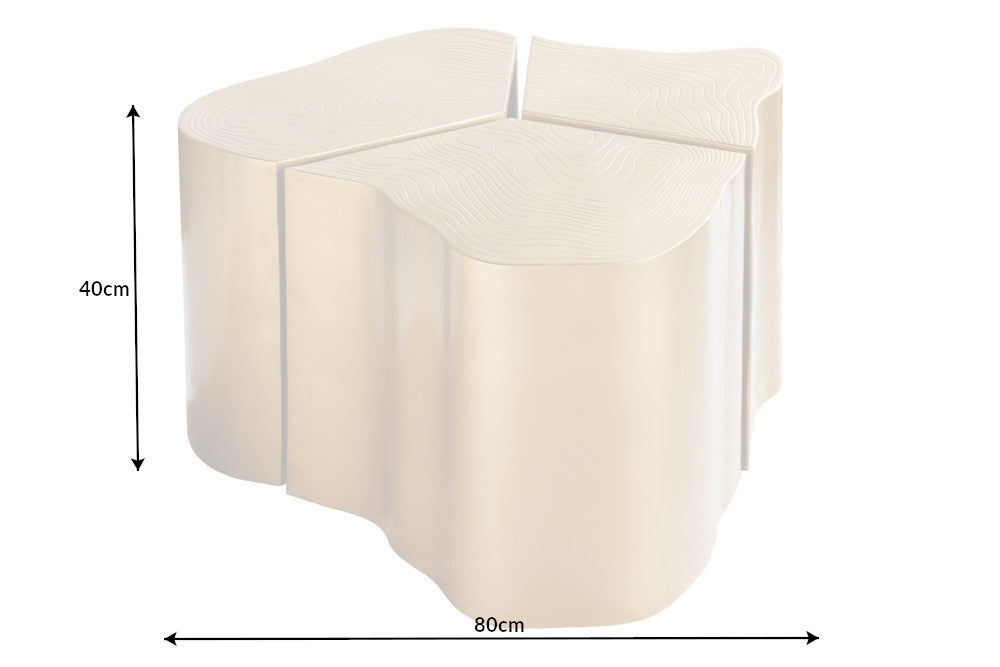 Side table ORGANIC ORIENT 80cm trunk look brass