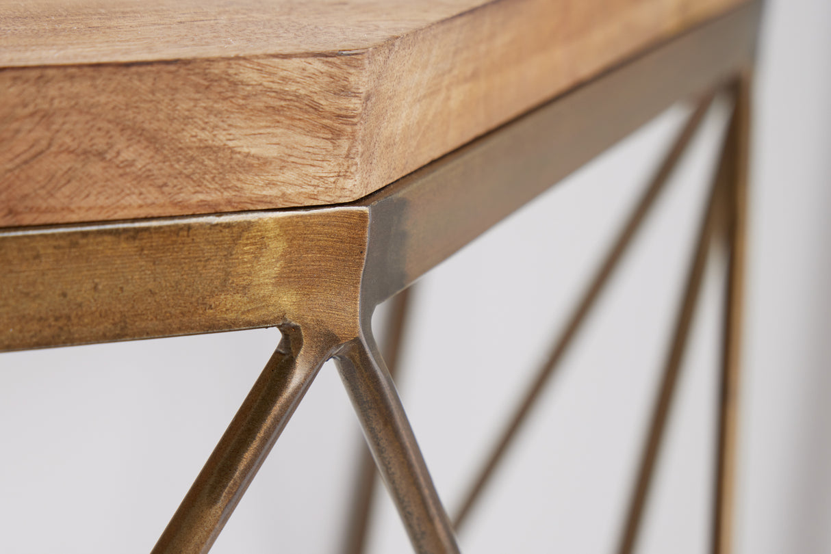 Console DIAMOND 90cm mango wood plate