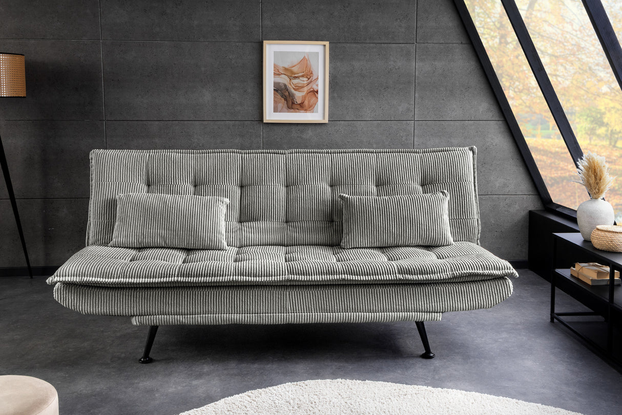 Sofa bed JAZZ 195cm 3-seater cord greige