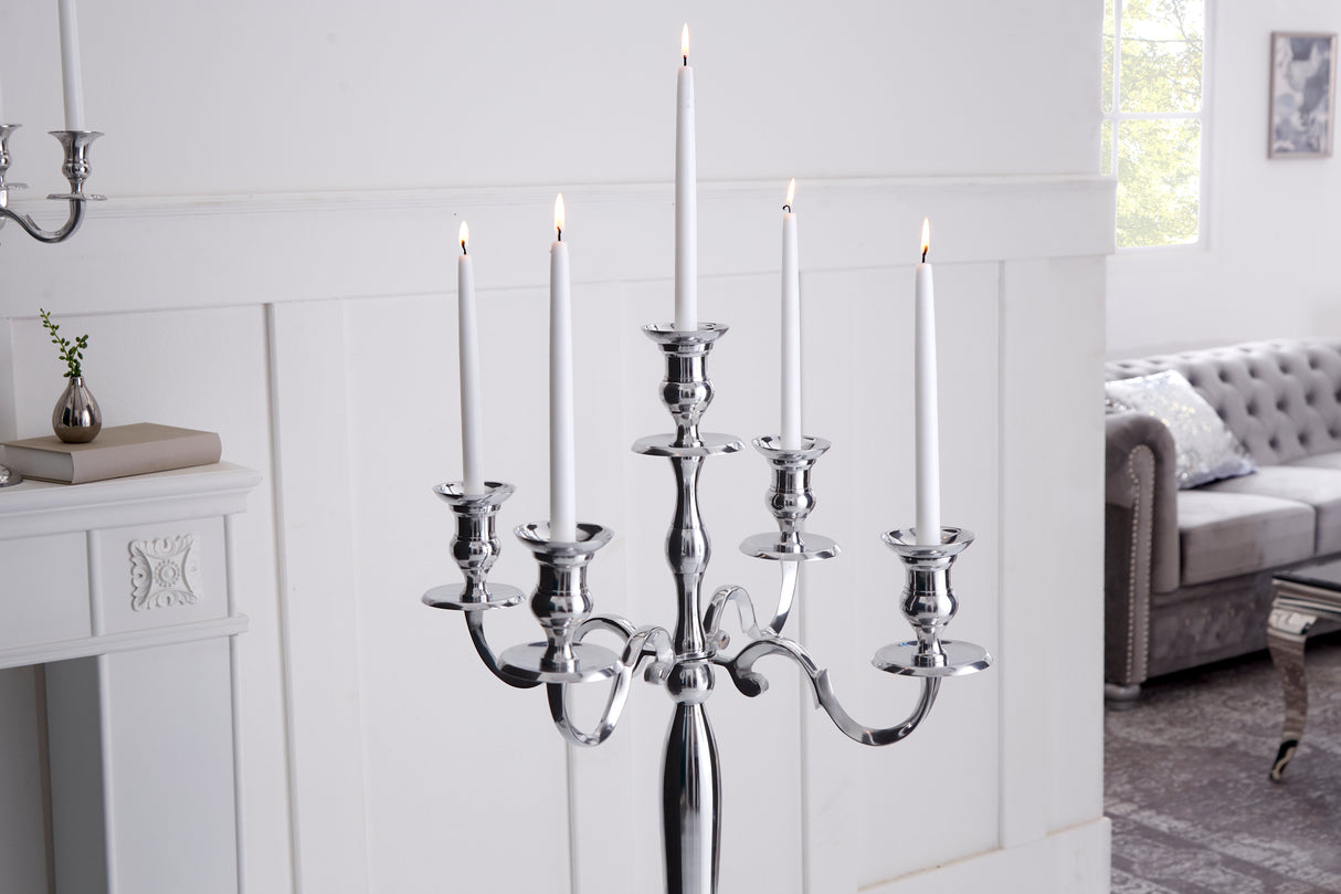 Candleholder MODERN BAROCK 120cm 5-armed silver