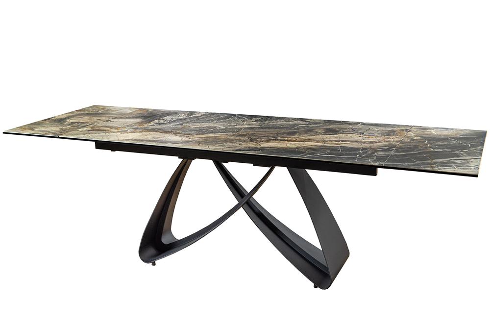 Esstisch INFINITY 180-220-260cm ausziehbar Keramik Marmoroptik taupe