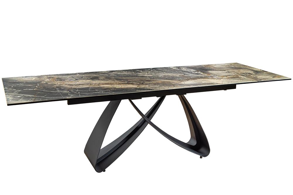 Esstisch INFINITY 180-220-260cm ausziehbar Keramik Marmoroptik taupe