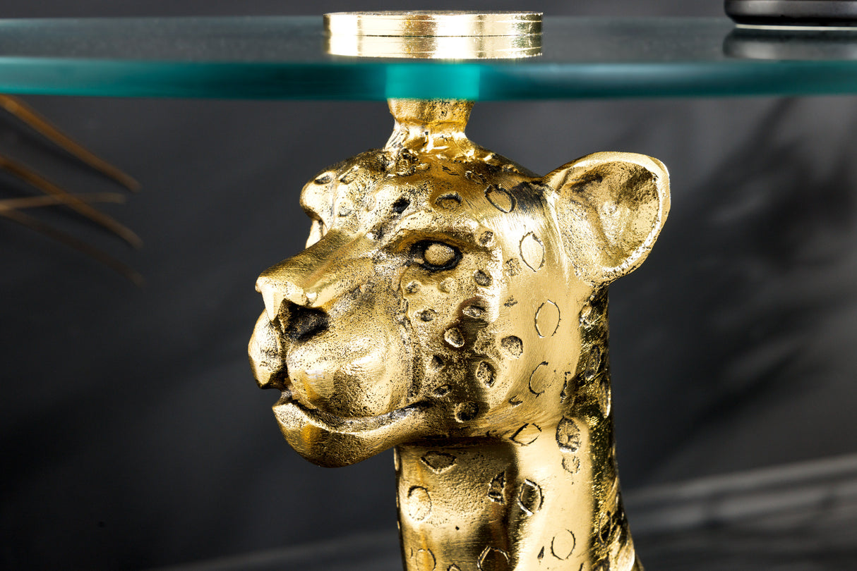 Beistelltisch WILDLIFE PANTHER 60cm Antik Gold