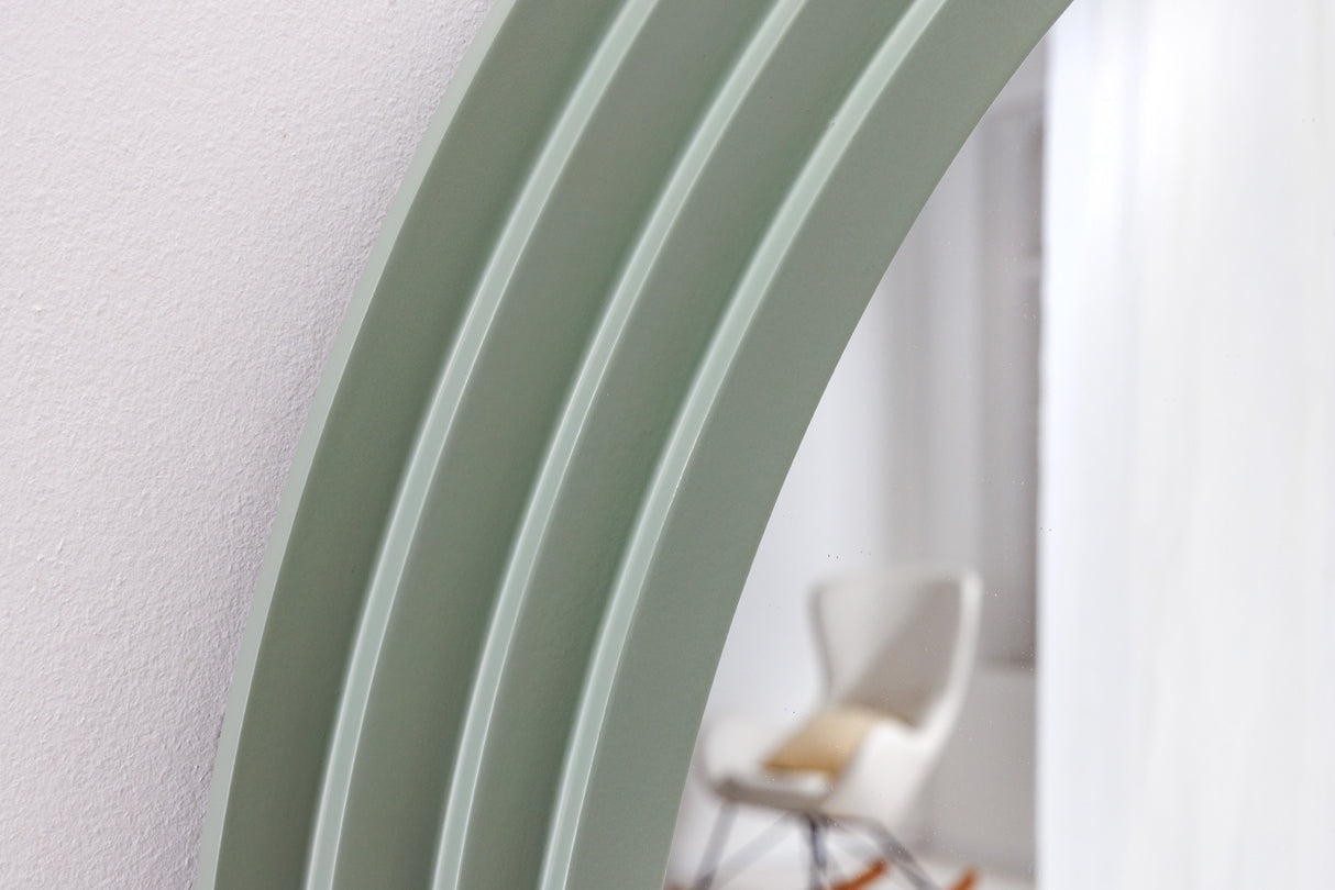 Wall mirror ART DECO 160cm sage green