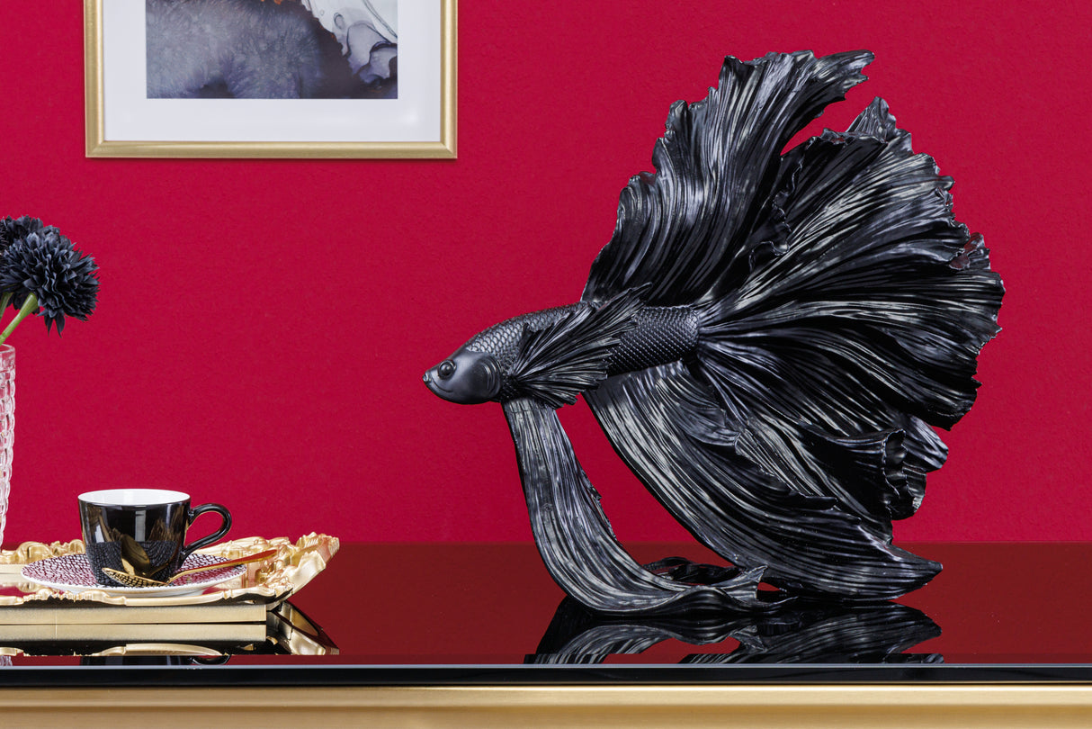 Decoration fish CROWNTAIL 35cm polyresin black