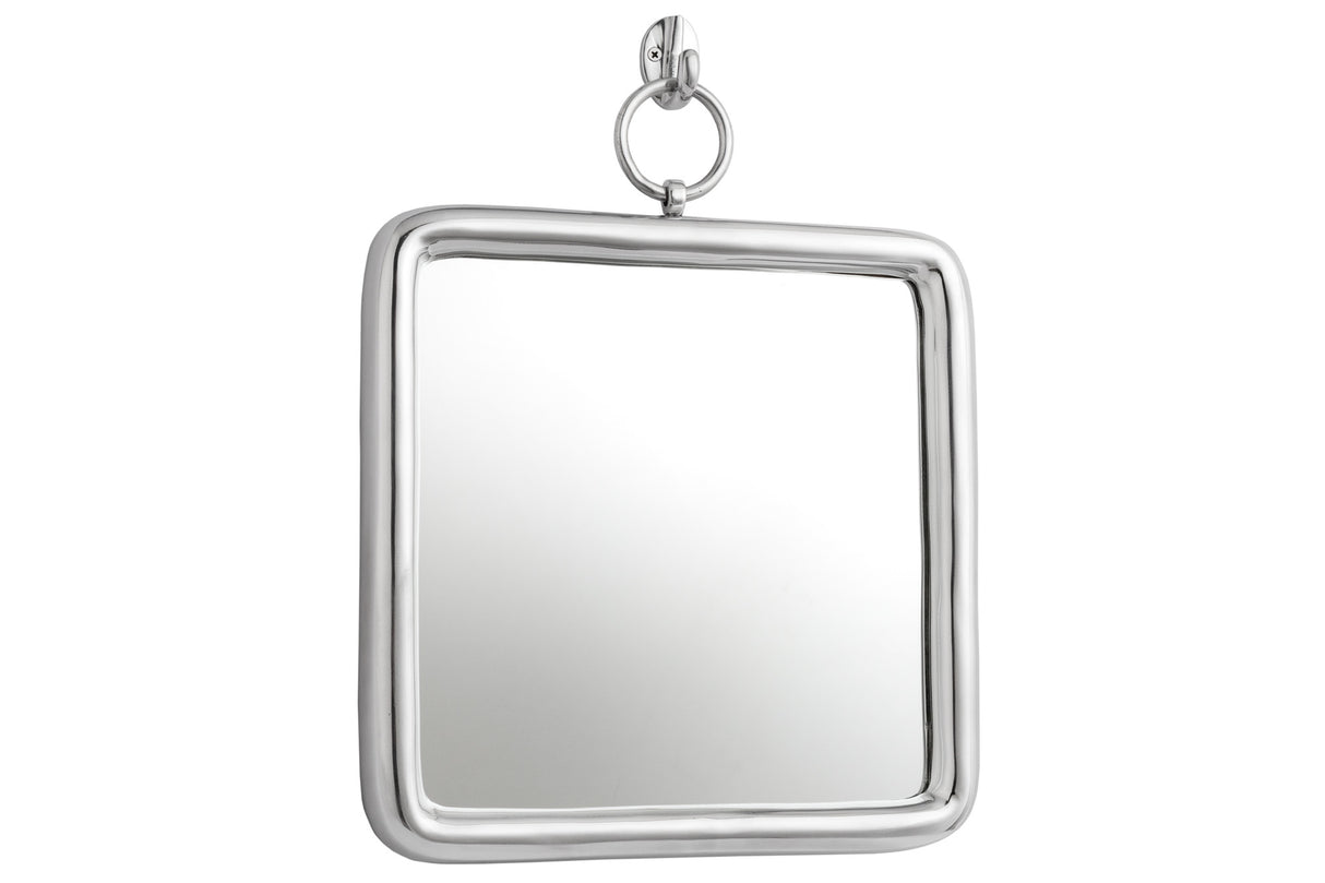 Wandspiegel PORTRAIT 35cm quadratisch silber