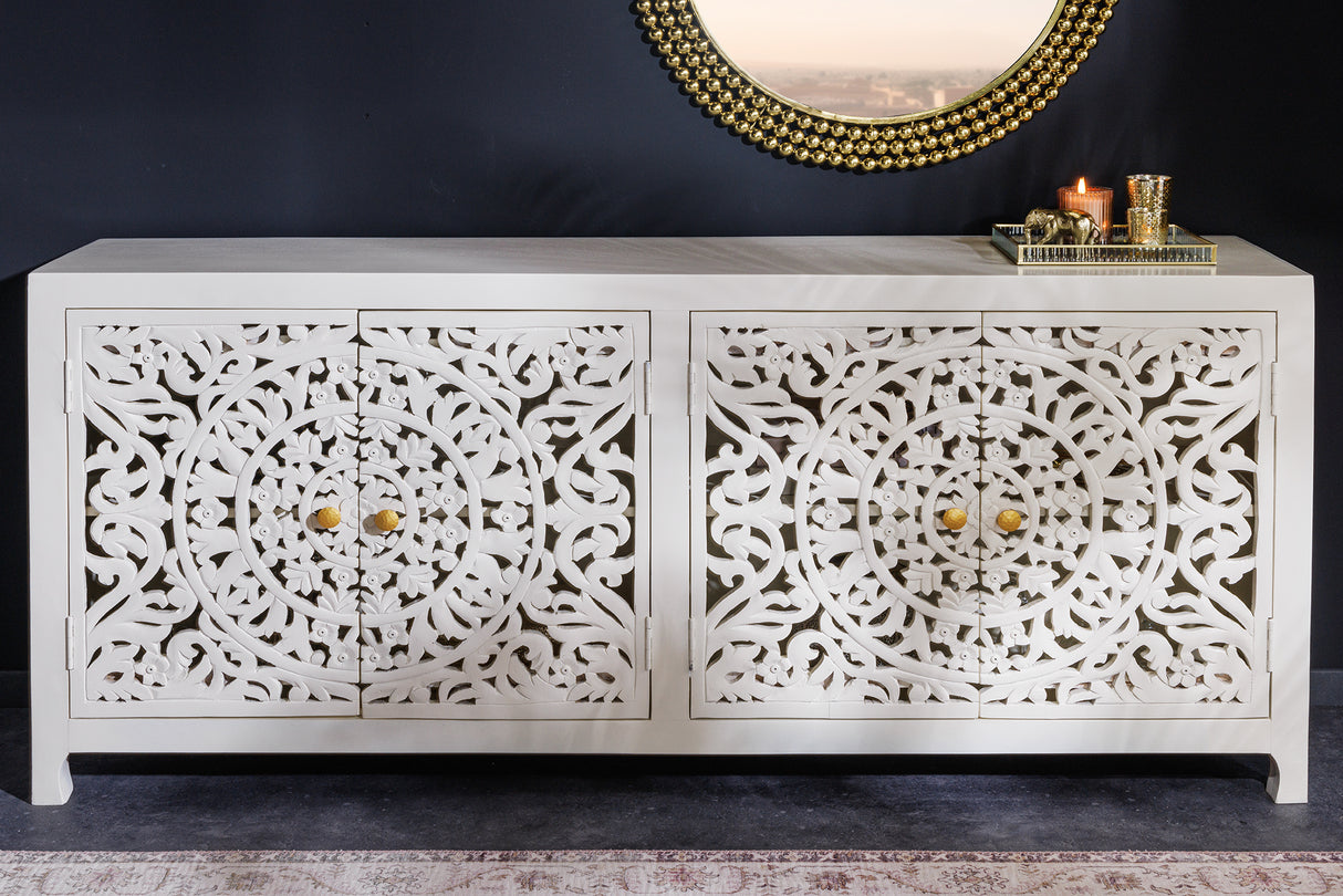 Sideboard MARRAKECH 170cm white mango wood