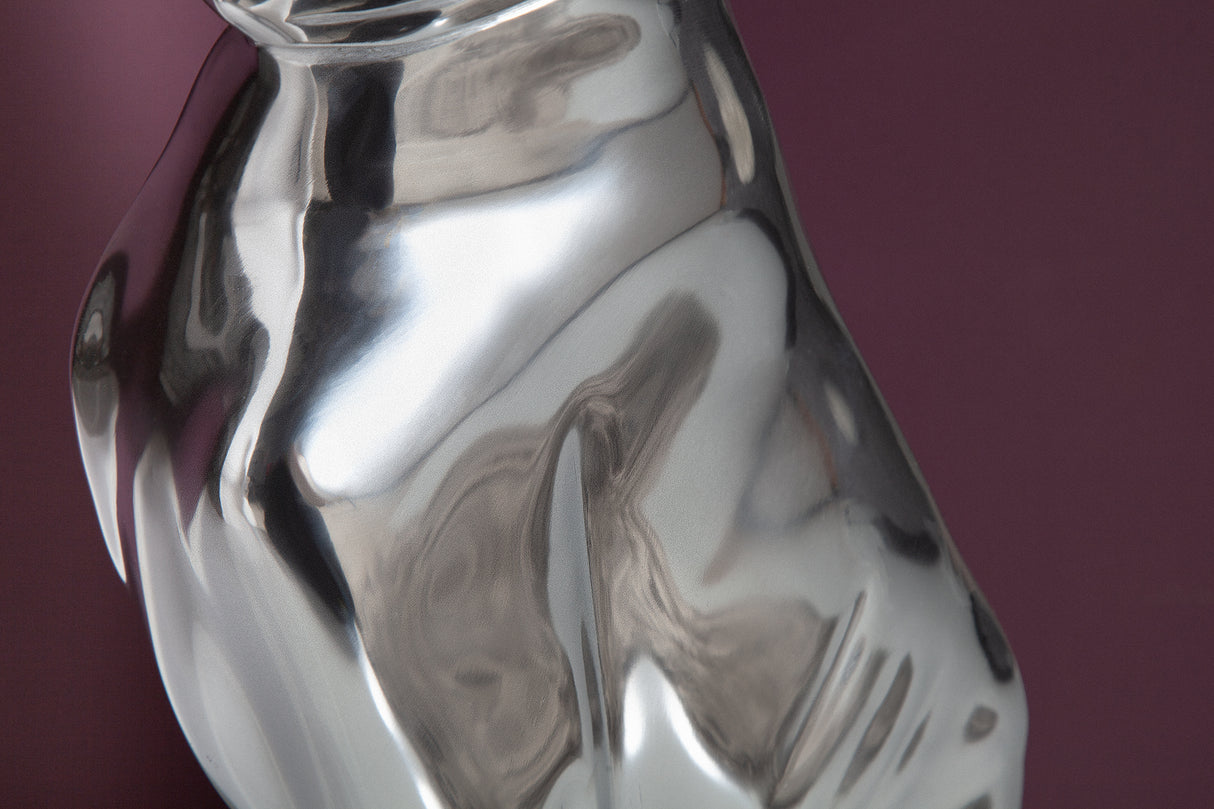 Sculpture GREYHOUND 70cm silver aluminium