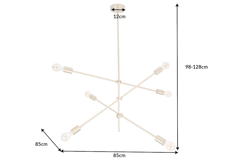 Pendant lamp VARIATION adjustable metal gold
