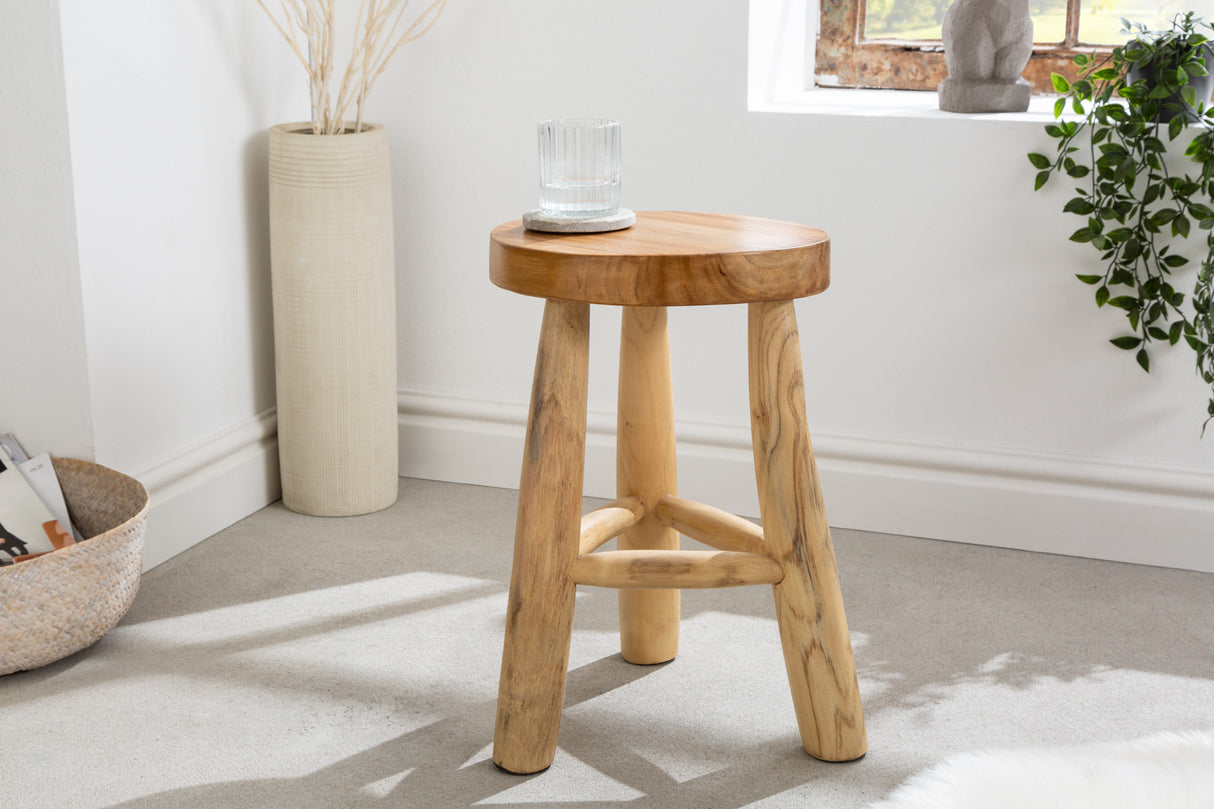 Stool BALI 45cm teak wood natural