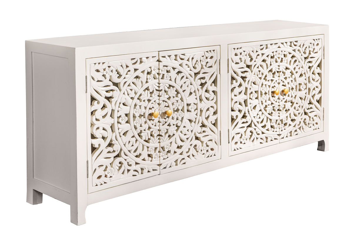 Sideboard MARRAKECH 170cm white mango wood