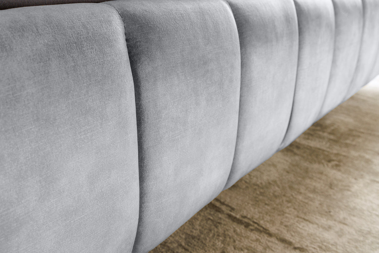 Bed AMSTERDAM 160x200cm velvet grey