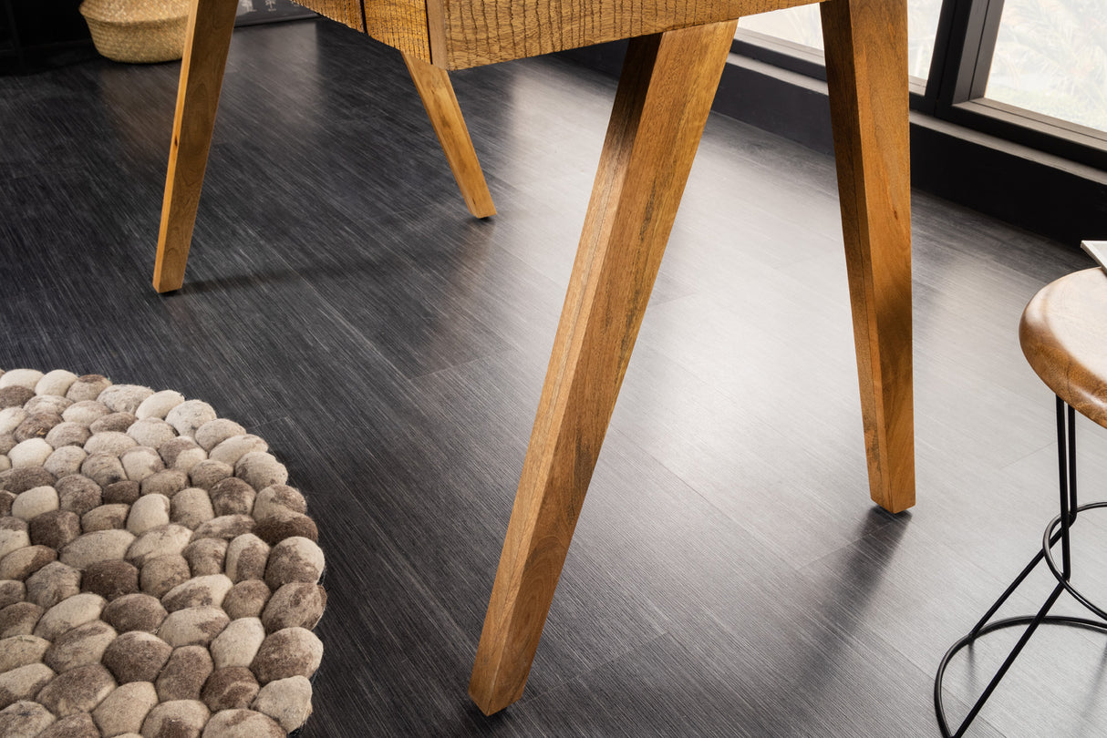 Davenport MONSOON 120cm Mangoholz natur mit Sägespuren