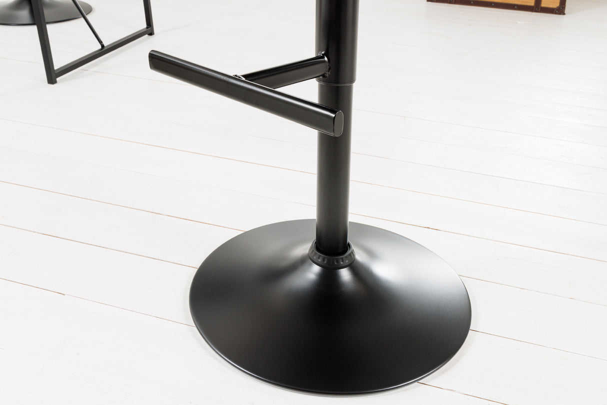 Bar stool COMFORT 64-85cm velvet dark grey