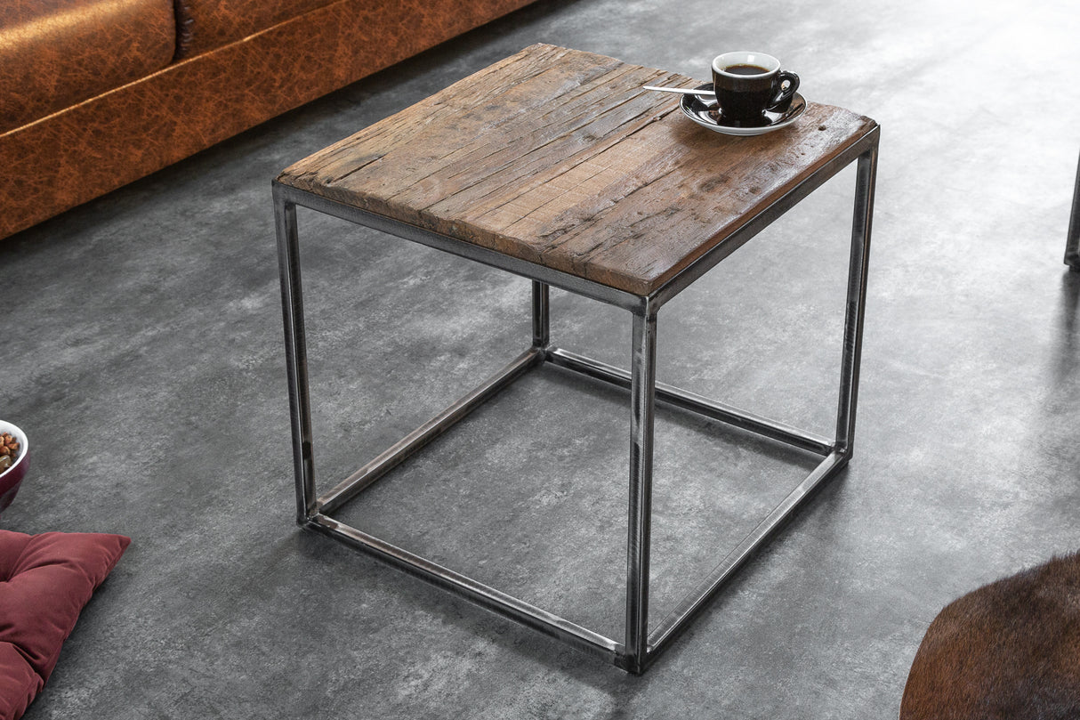 Side table BARRACUDA 40cm recycled wood