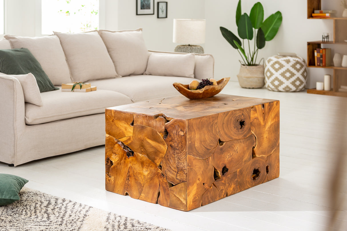 Couchtisch SQUARE 90cm Teakholz