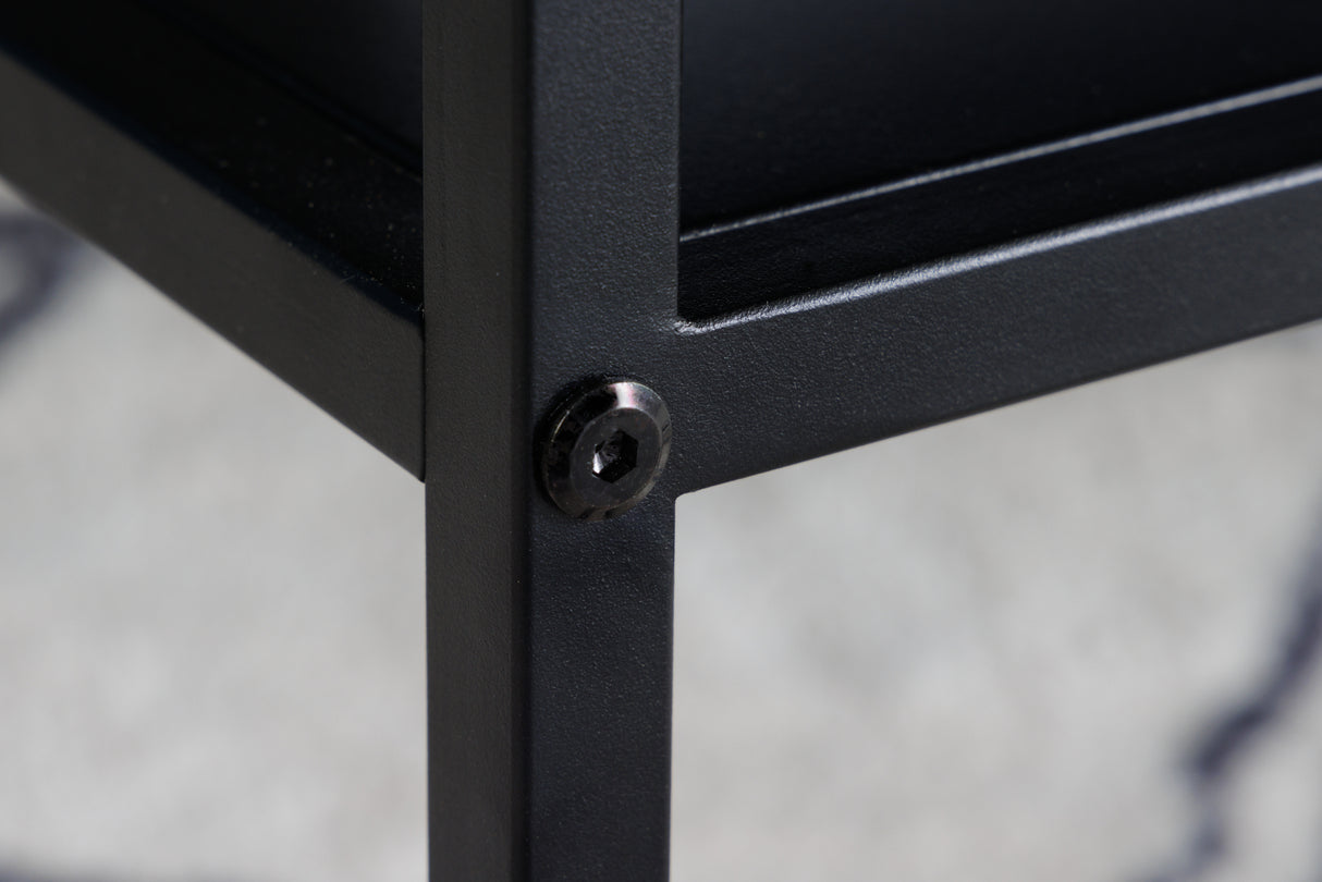 Couchtisch DURA STEEL 70cm pulverbeschichtetes Metall schwarz