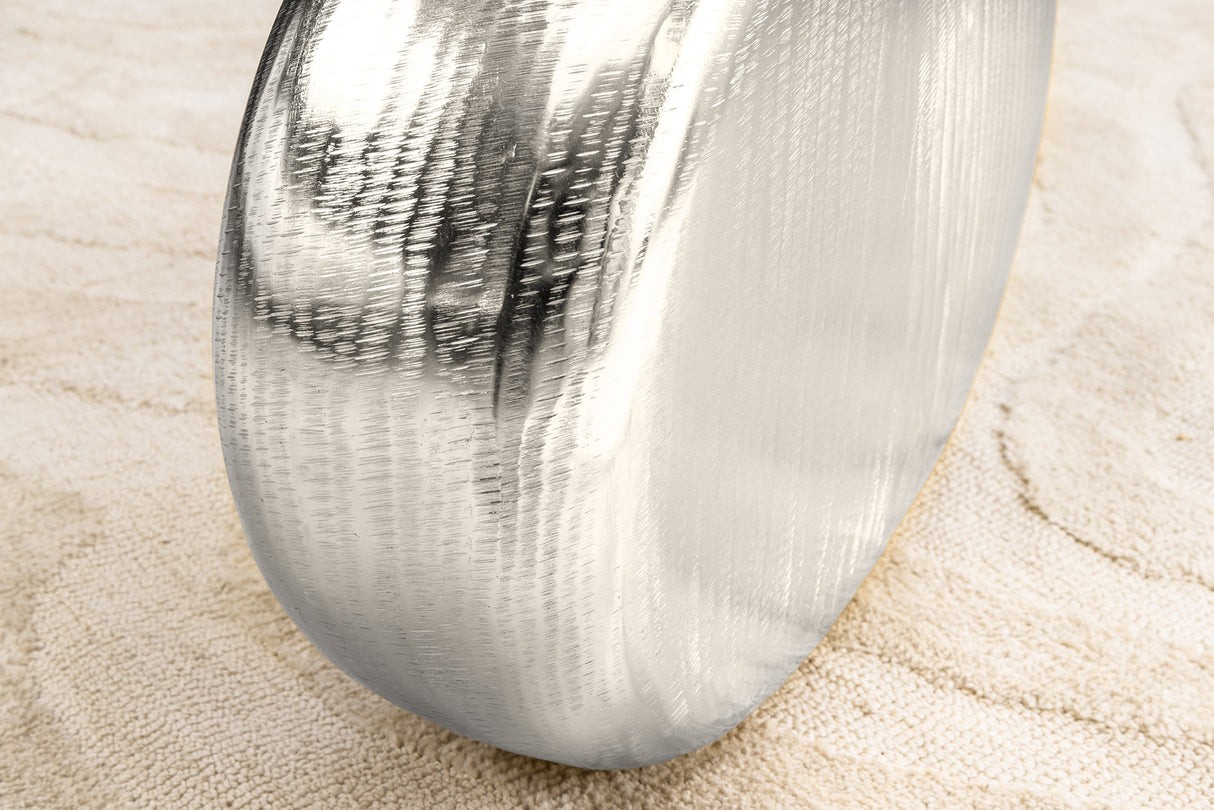 Vase ORIENT L 50cm Hammerschlageffekt silber