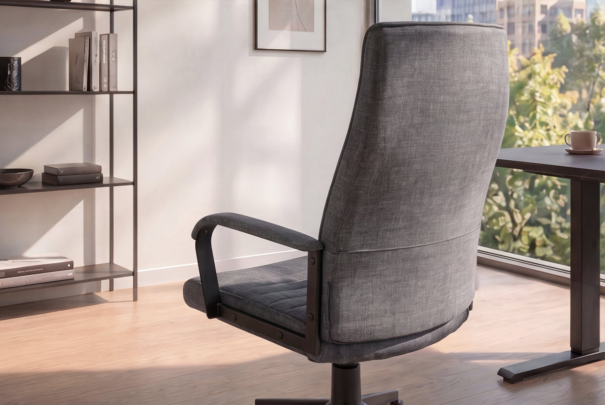 Bürostuhl LAZIO 49-59cm mit Wippfunktion Samtbezug Vogue Velours Anthrazit