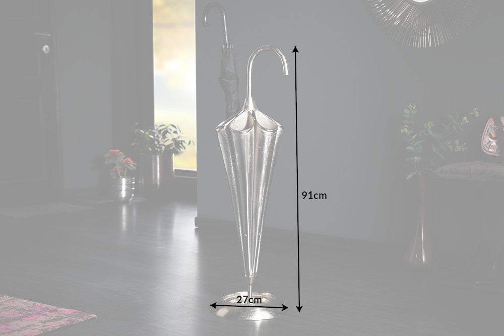 Umbrella stand UMBRELLA 90cm for 6 umbrellas silver