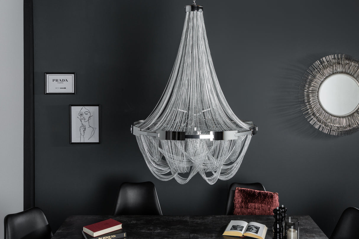 Kronleuchter ROYAL 70cm Aluminium silber