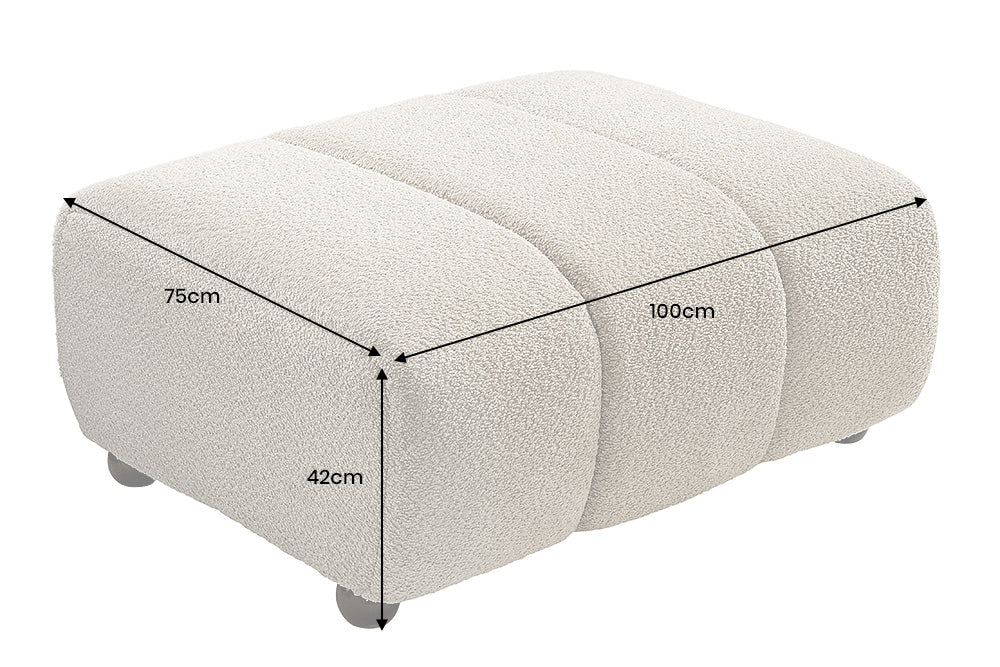 Stool ADLON 100cm bouclé champagne greige