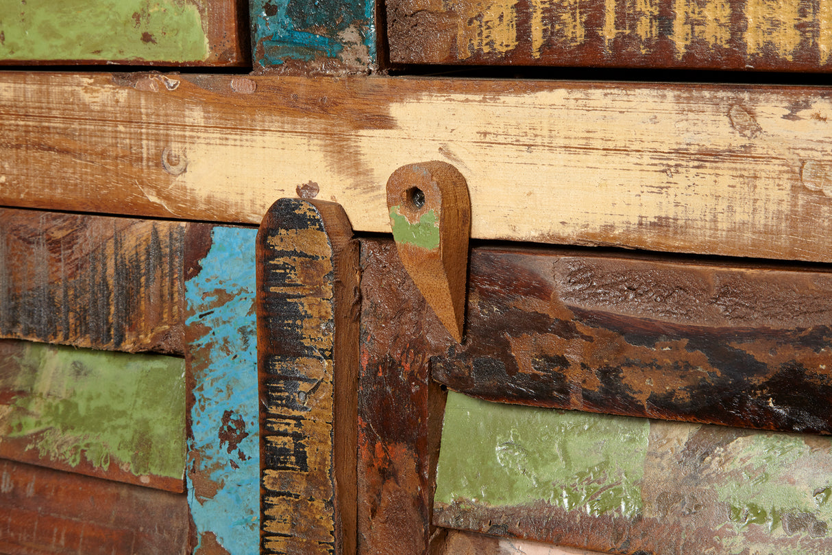Sideboard JAKARTA 160cm recycled wood multicoloured