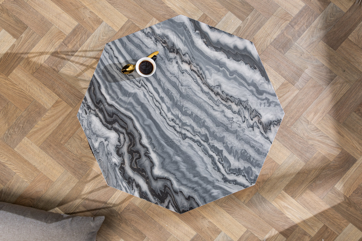 Couchtisch DIAMOND 70cm Marmor grau