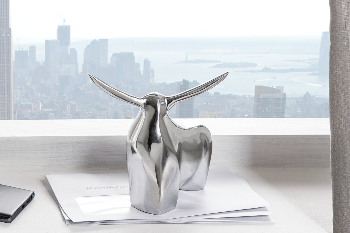 Paperweight BIG BULL aluminium silver