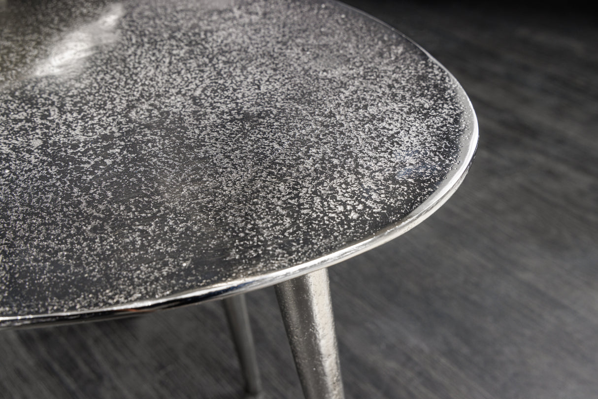 Couchtisch ELEMENTS 2er Set silber