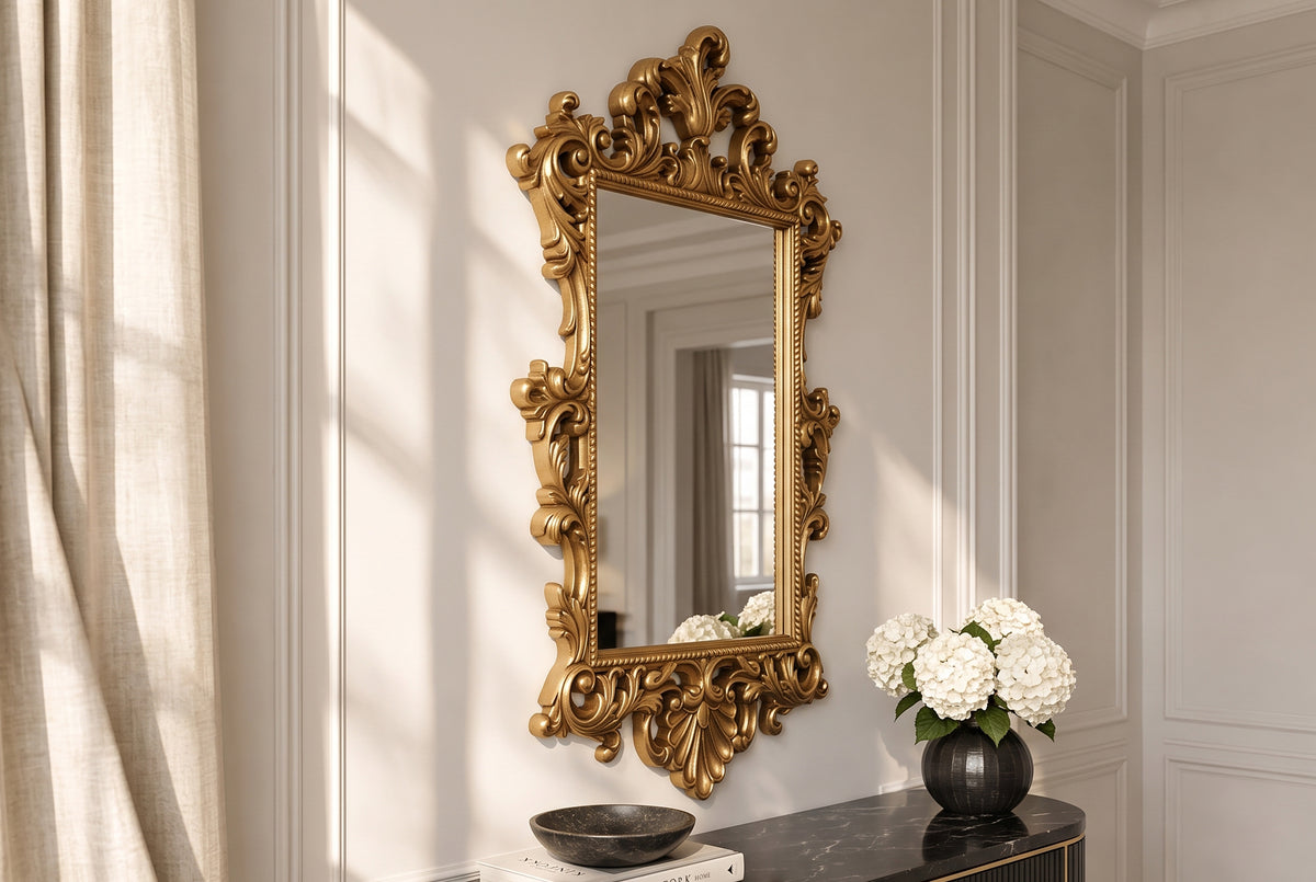 Wall mirror OPULENT 125cm gold