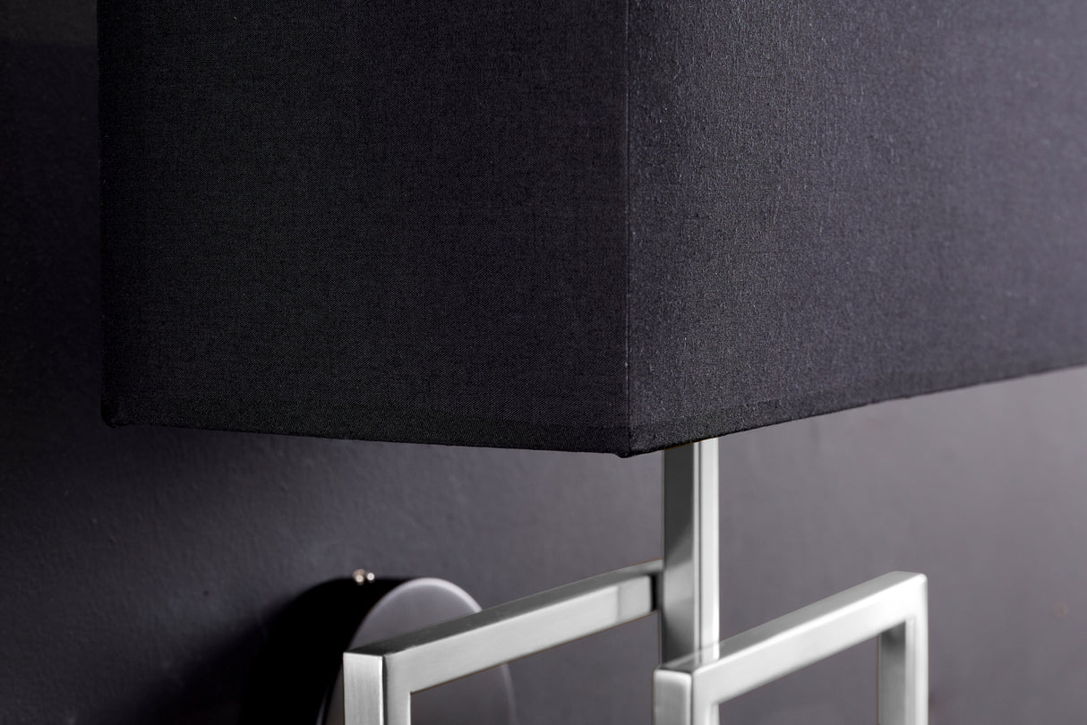 Wall lamp LEONOR silver black shade