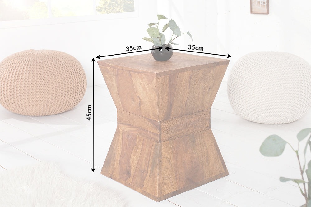 Side table PYRAMID 45cm sheesham wood
