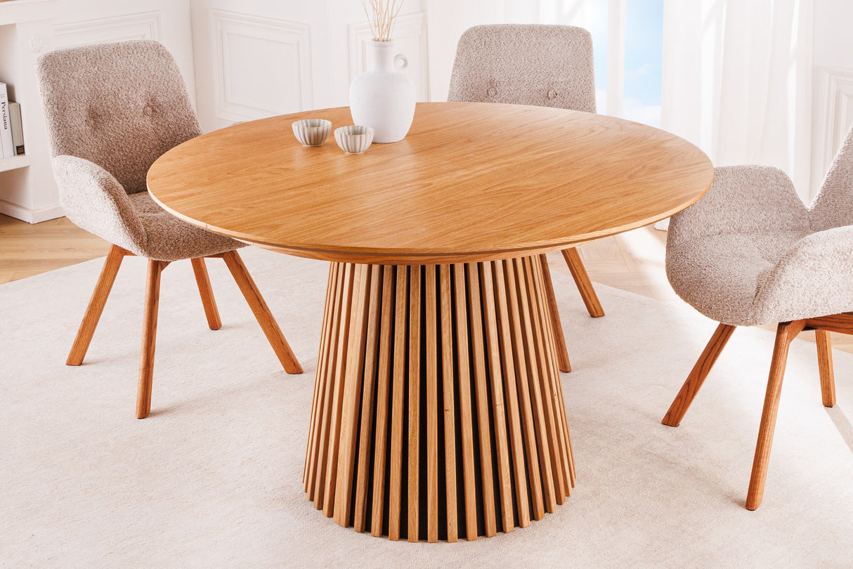 Esstisch VALHALLA WOOD rund 120-160-200cm ausziehbar Eiche natur
